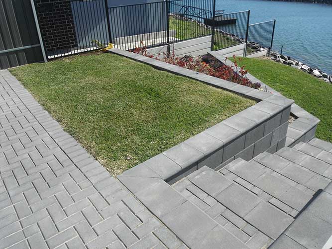 paving with retaining wall victor harbor