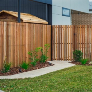 Wooden Slat Fencing, Fencing Contractors, Fence, Turf, Landscaping, Landscapers, Landscaping Designs, Garden Designs, Paving Contractors, Concrete paths, Victor Harbor, Fleurieu